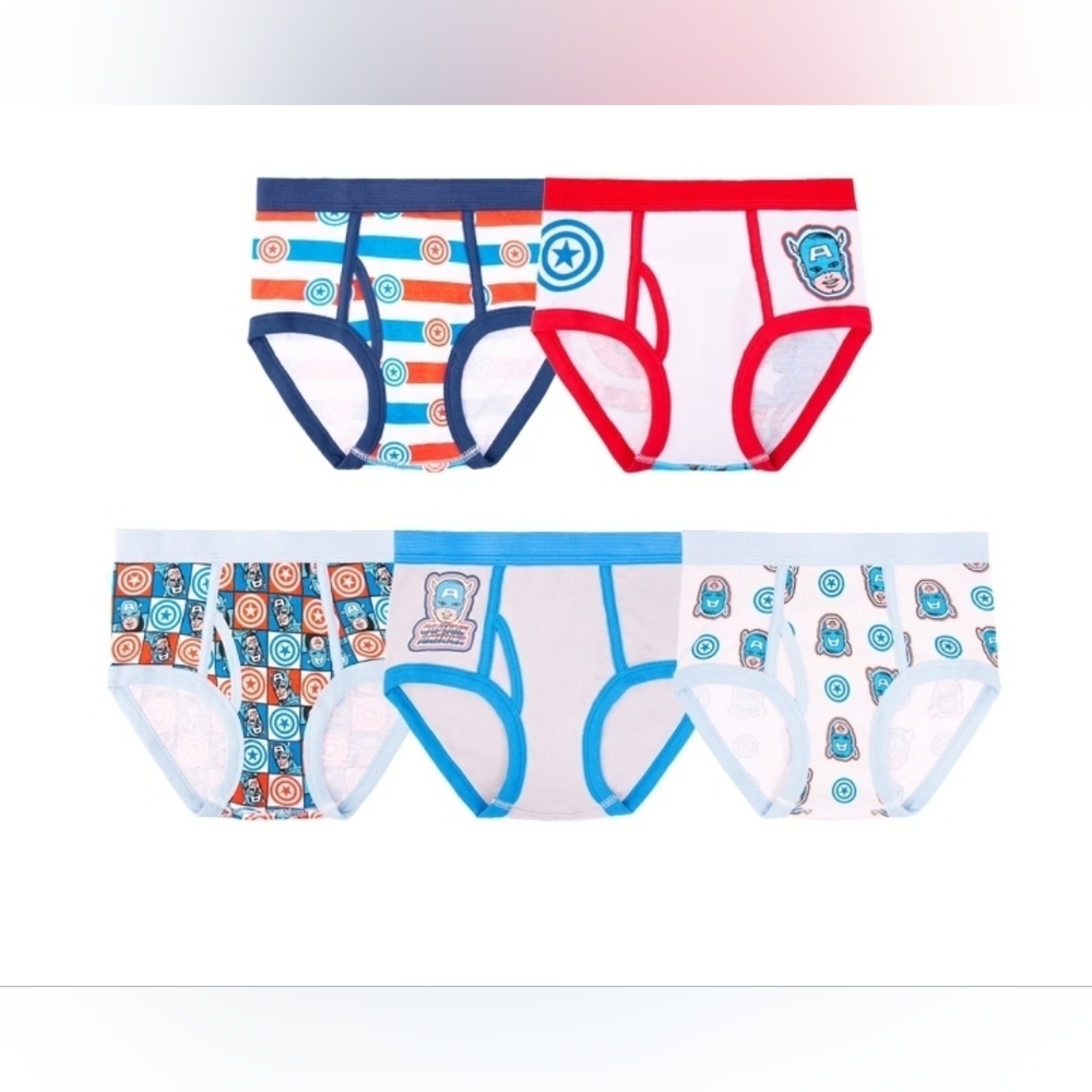 Marvel Captain America Little Boys Briefs - Size 4 - Picture 4 of 6